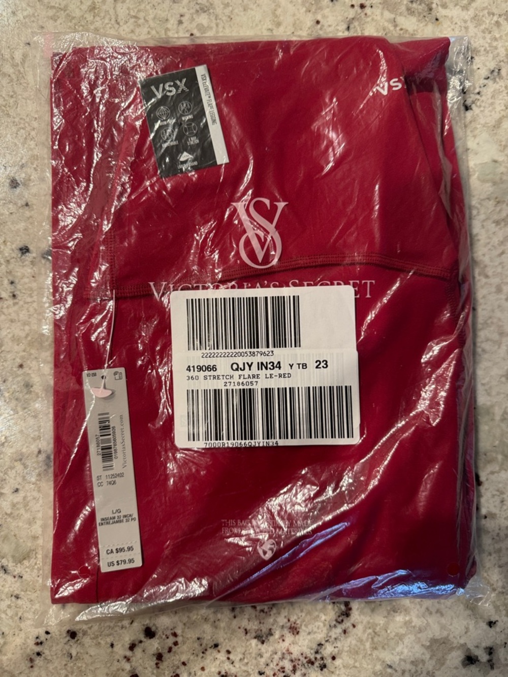 Victoria's Secret Red VSX Stretch Active Top